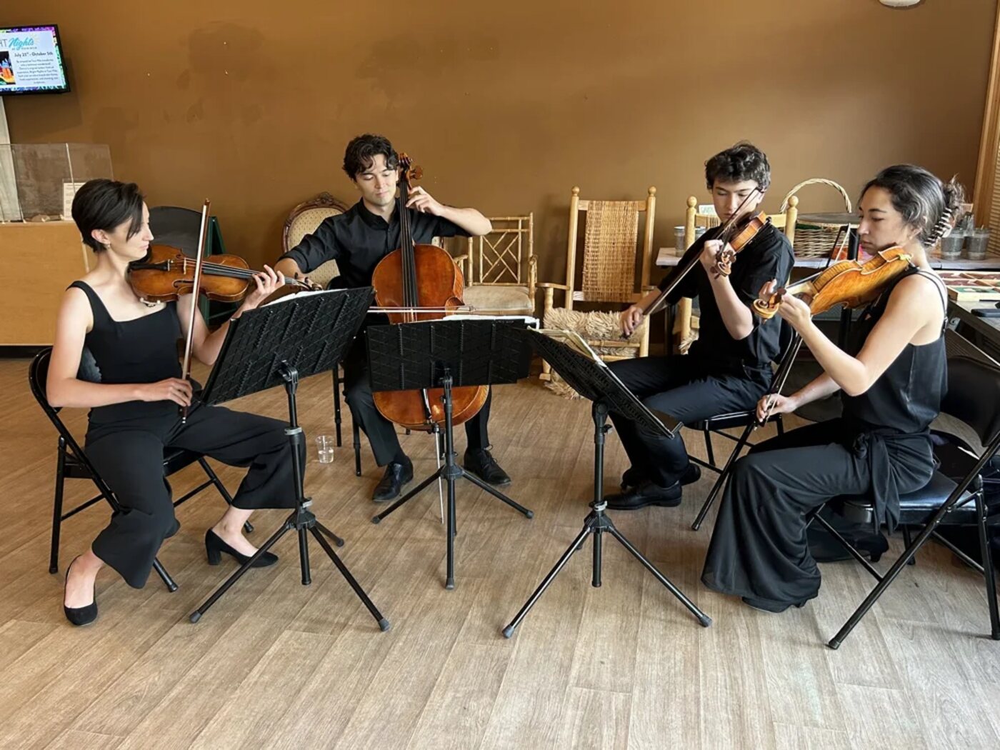 InTune String Ensemble performing as a quartet